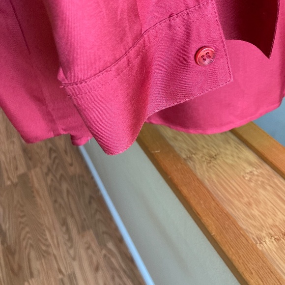 VINTAGE MARINA RINALDI VOYAGE BLOUSE 27 RED PRE OWNED - Picture 8 of 11